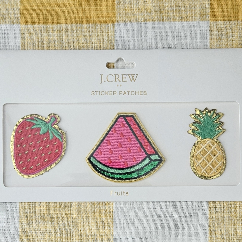 J. Crew Sticker Patches Fruit Set NWT